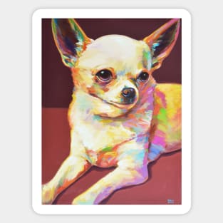 Pedro the TOY CHIHUAHUA by Robert Phelps Sticker